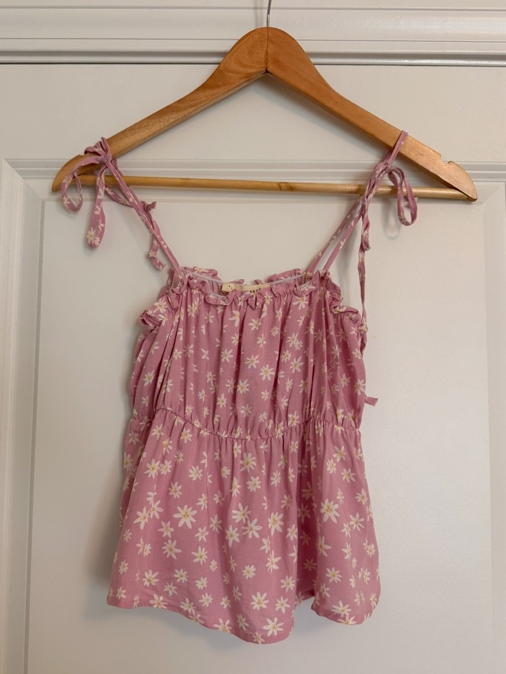 LA Hearts PacSun Pink Floral Tie Strap Babydoll Tank Top NWT XS